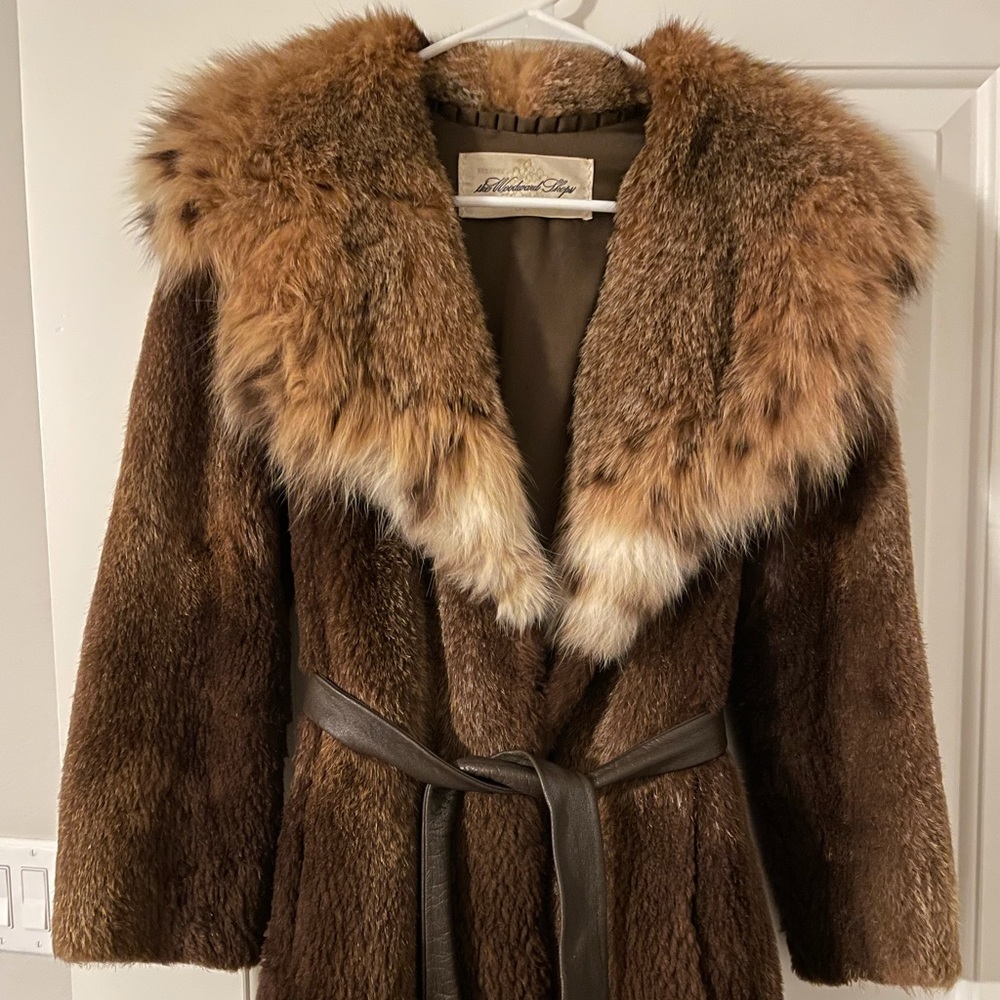 Real fur coat-authentic mint condition vintage Hudson’s The Woodward Shops